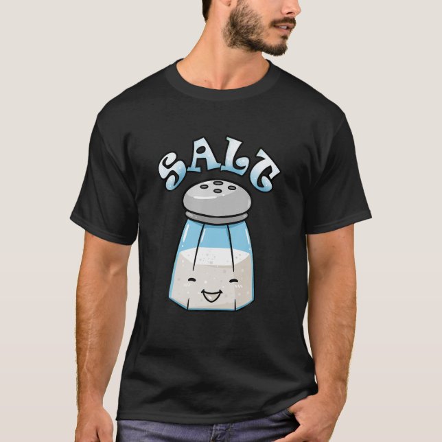 Kawaii Salt Pepper Shakers Matching Halloween T-Shirt (Front)