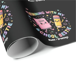 Kawaii School Bestie Twinning Friendship Wrapping Paper