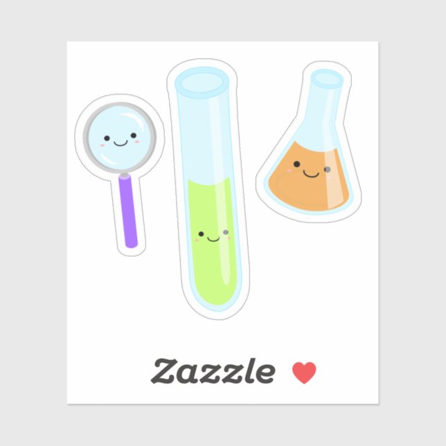 Kawaii Science Test Tube Beaker Magnifying Glass (Sheet)