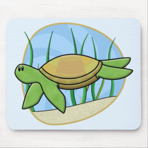 Kawaii Sea Turtle Mousepad