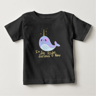 Kawaii Serious Narwhal Baby T-Shirt