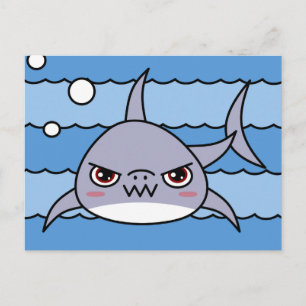 Kawaii Shark Postcard