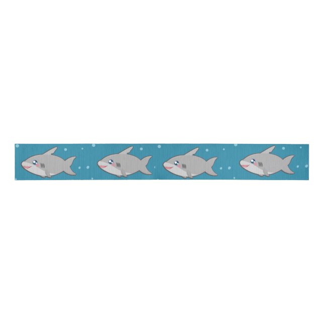 kawaii shark ribbon grosgrain ribbon (Front)