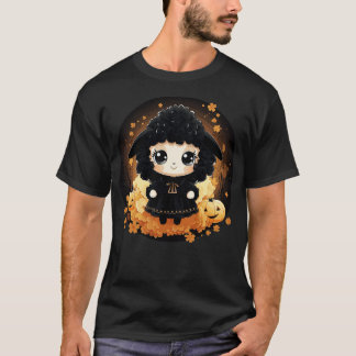 kawaii Sheep dressed in a Halloween costume and pu T-Shirt