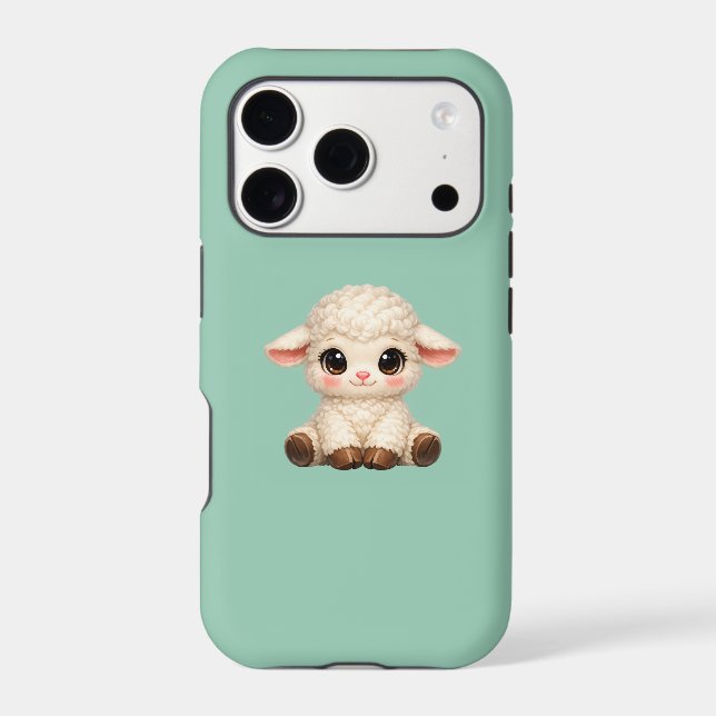 Kawaii Sheep Sitting Happily with Sweet  (Back)