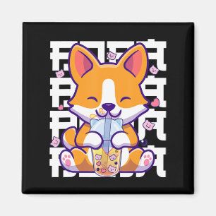 Kawaii Shiba Inu Dog Bubble Tea Boba Anime Gifts G Magnet
