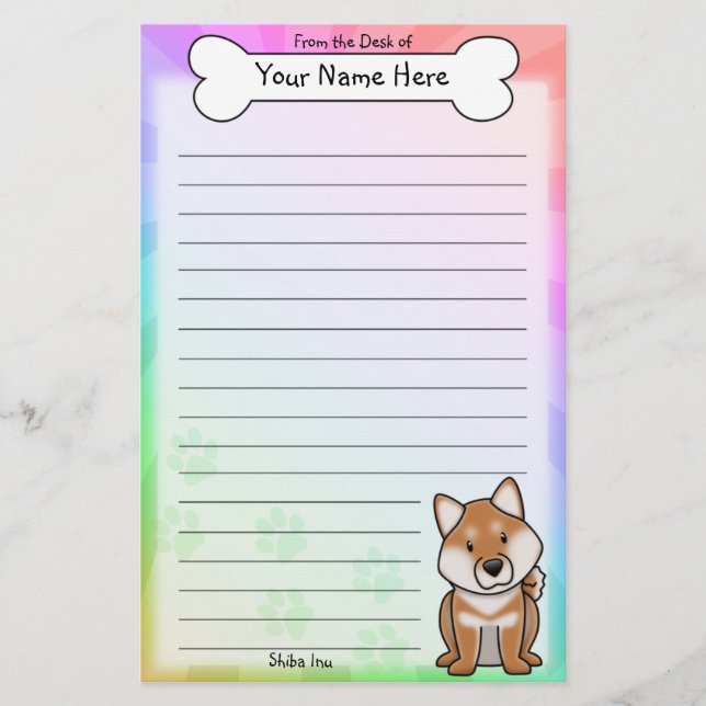Kawaii Shiba Inu Stationery (Front)