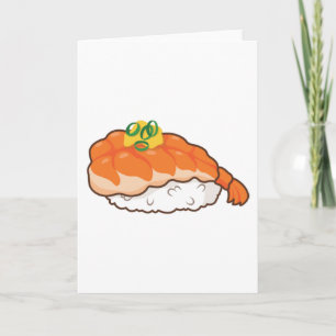 Kawaii Shrimp Sushi - Kawaii Foodies Card