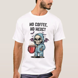 Kawaii Skeleton Bat Wings Pyjamas Coffee Halloween T-Shirt