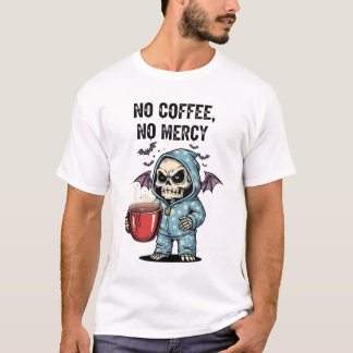 Kawaii Skeleton Bat Wings Pyjamas Coffee Halloween T-Shirt