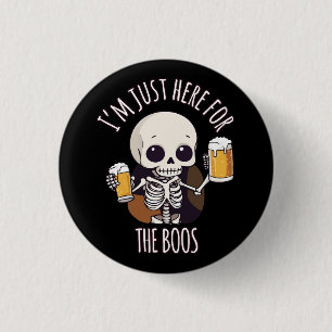 Kawaii Skeleton Halloween Oktoberfest 3 Cm Round Badge