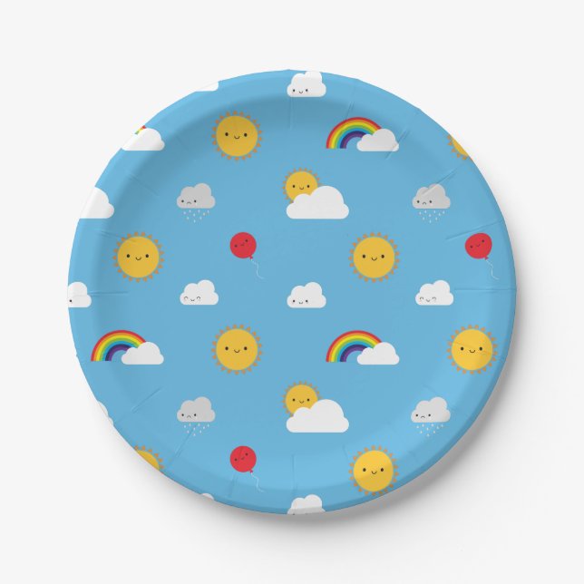 Kawaii Skies Paper Plate (Front)