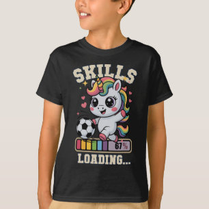 Kawaii Skills Loading Soccer Unicorn Score Women G T-Shirt