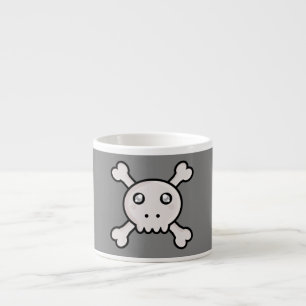 Kawaii skull espresso cup