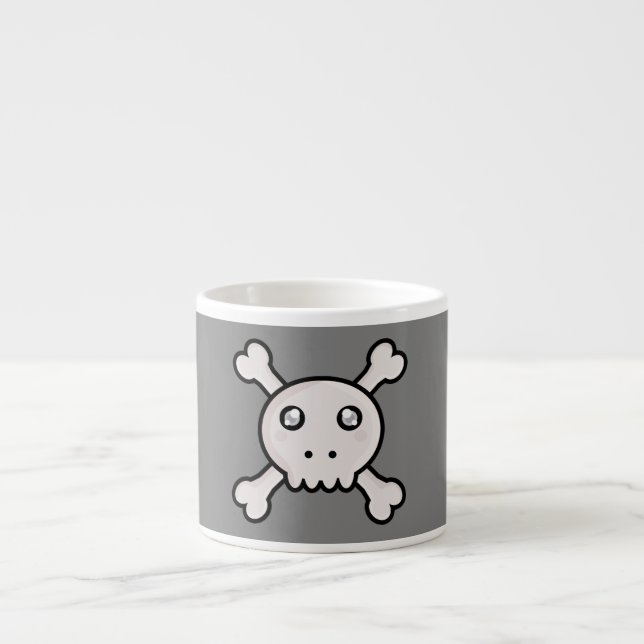 Kawaii skull espresso cup (Front)