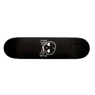Kawaii Skull Gothic Lolita Black & Black Skateboard