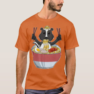 Kawaii Skunk Japanese Ramen Noodles I Otaku Anime T-Shirt