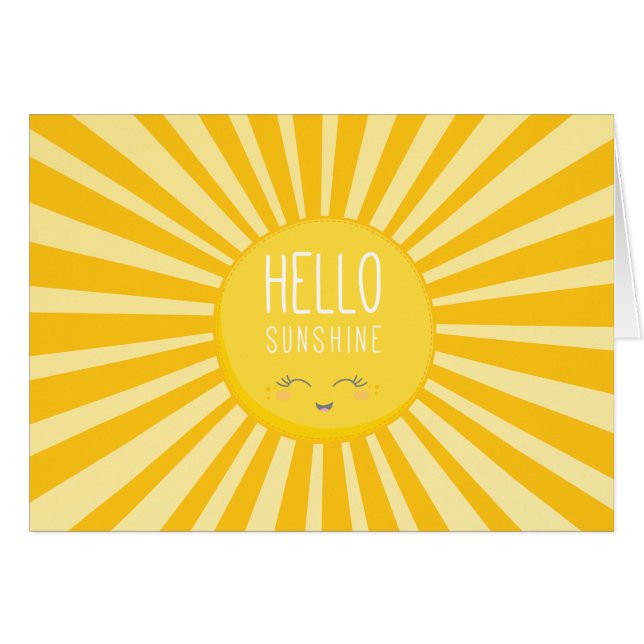 KAWAII SKY bright bold yellow smiling sun sunshine (Front Horizontal)