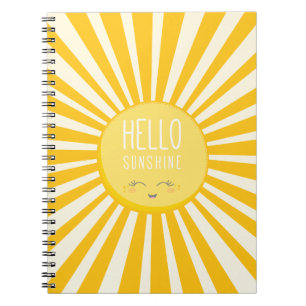 KAWAII SKY bright bold yellow smiling sun sunshine Notebook
