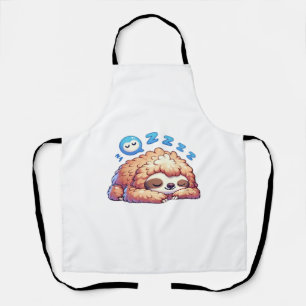 Kawaii Sleepy Sloth Napping Zzz Funny Lazy Animal Apron