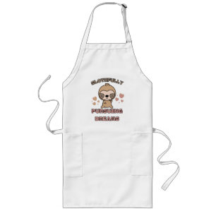Kawaii Sloth Animal Pun Long Apron