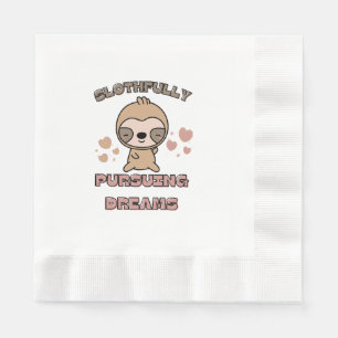 Kawaii Sloth Animal Pun Napkin