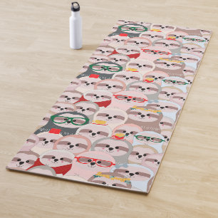 Kawaii Sloths Yoga Mat