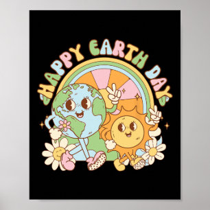 Kawaii Smile Earth Day Every Day Kids Boys Men Wom Poster