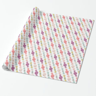 Kawaii Smiling Candy Wrapping Paper
