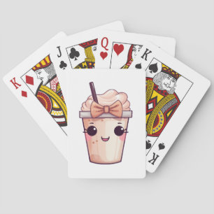 Kawaii Smiling Frappe Playing Cards