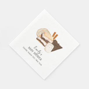 Kawaii S'more Love & Fun Baby Shower Napkin