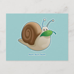 Kawaii Snail Postcard