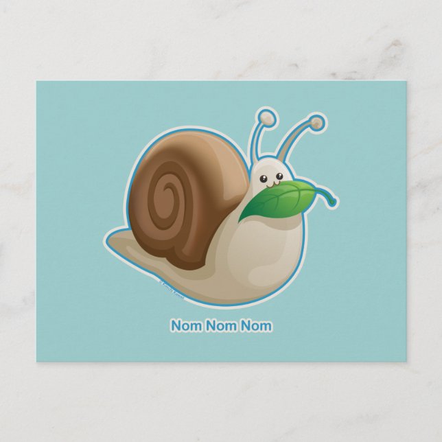 Kawaii Snail Postcard (Front)