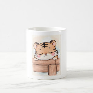 Kawaii Snoozer, Tender Watercolor Coffee Mug