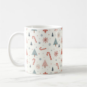 Kawaii Snowflakes pattern Coffee Mug