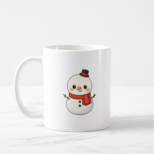 Kawaii Snowman Christmas Mug