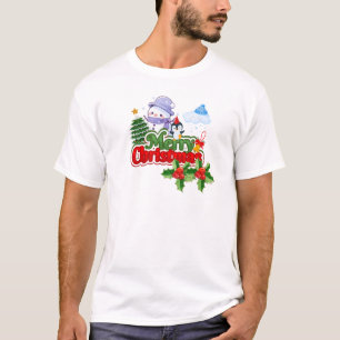 Kawaii Snowman & Penguin Cute Christmas Holiday T-Shirt