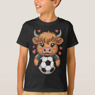 Kawaii Soccer Cow Just Girl Who Loves Heifer Score T-Shirt