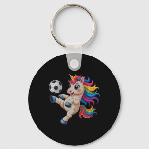 Kawaii Soccer Just Girl Who Loves Unicorn Score Gi Key Ring