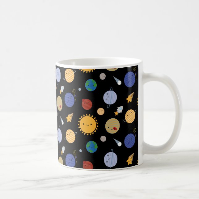 Kawaii Solar System Coffee Mug (Right)