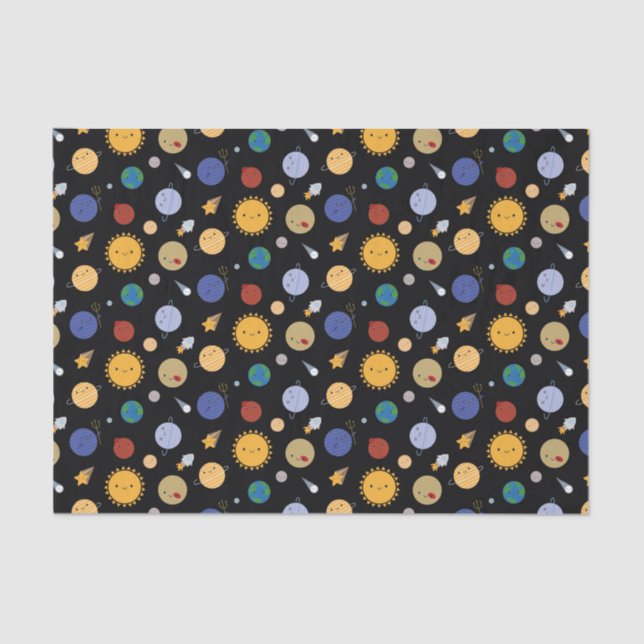 Kawaii Solar System Tissue Paper (Front)