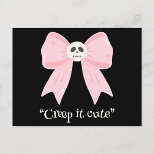 Kawaii Spooky Bow, cute halloween Postcard