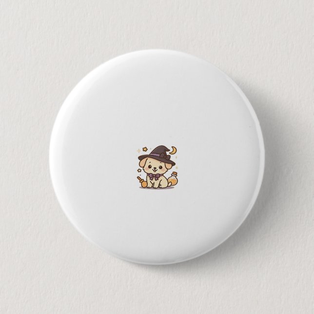 Kawaii Spooky Season Dog � Halloween Pup Classic T 6 Cm Round Badge (Front)