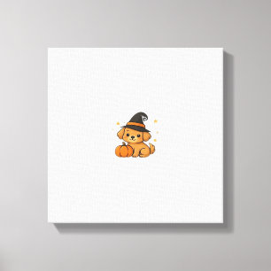 Kawaii Spooky Season Dog � Halloween Pup Classic T Canvas Print