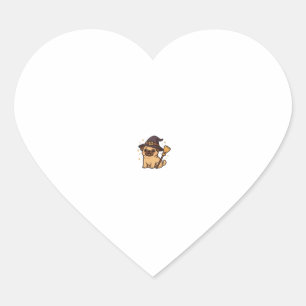 Kawaii Spooky Season Dog � Halloween Pup Classic T Heart Sticker