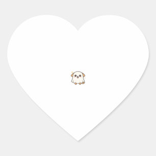 Kawaii Spooky Season Dog � Halloween Pup Classic T Heart Sticker