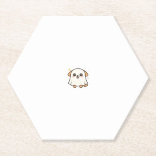 Kawaii Spooky Season Dog � Halloween Pup Classic T Paper Coaster