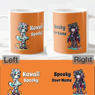 Kawaii Spooky Sisters Anime Chibi Halloween Coffee Mug