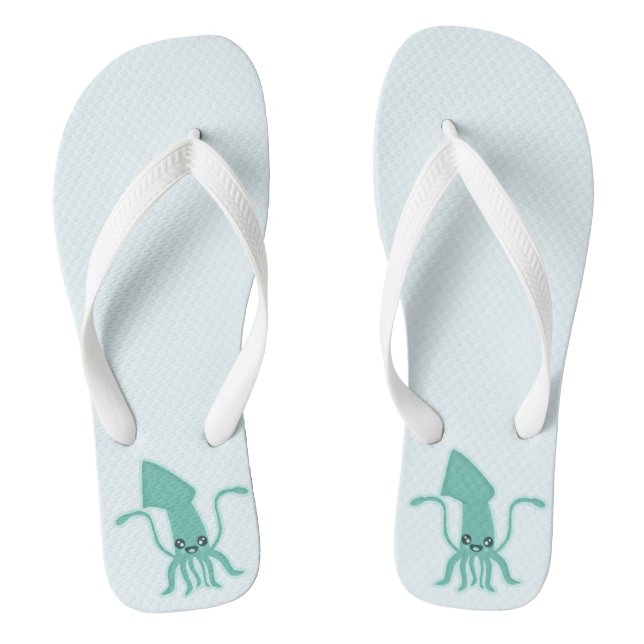 Kawaii Squid Flip Flops (Footbed)