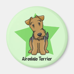 Kawaii Star Airedale Terrier Magnet